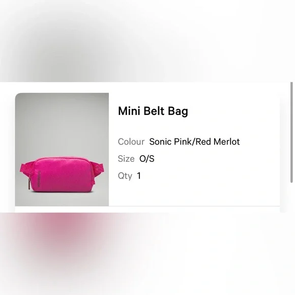 lululemon athletica Sonic Pink Mini Belt Bag - Picture 4 of 4